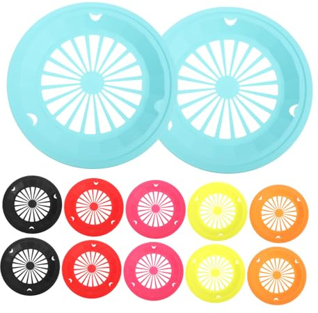 HOMOBABE 12pcs Plastic Hollow Basket for BBQ Kitchen Washing Tray and Convenient Colander for Draining Fruits Serving Plates and Food Preparation