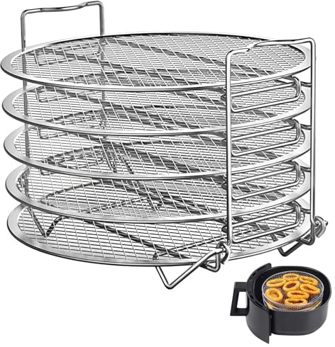 Packool Stainless Steel Dehydrator Rack,5-Tier Dehydrator Stand Wide Application Drying Rack Cooling Rack for Kitchen Cooking