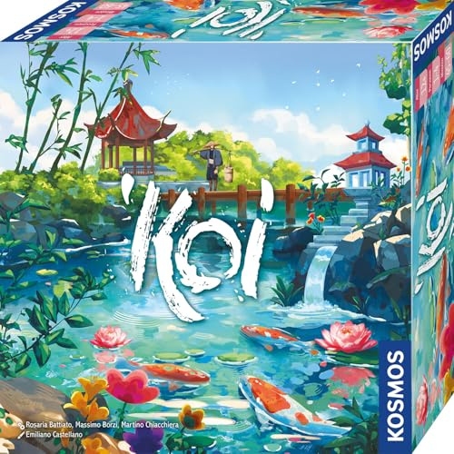 KOSMOS Koi, taktisches und stimmungsvolles Kennerspiel | Brettspiel, für 1-4 Spieler, Strategiespiel, wunderschöne Illustrationen und hochwertige 3D-Objekte