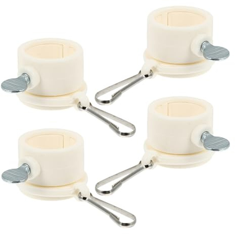 SUPVOX Anneaux de Fixation pour Mât de Drapeau en Acier Inoxydable 4 Pièces 1,26 Pouces Pivotants à 360° Clips Réglables pour Maintien Anti-enroulement, Accessoires Résistants