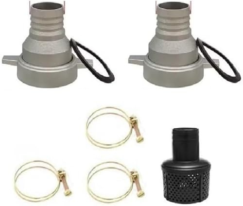 2Raccordi Adattatore per Motopompe da 3 pollici per Riduzione a 2 Pollici + Filtro e accessori per 168F, 170F, 5.5HP, 6.5HP, 7.5HP, WX-WP30