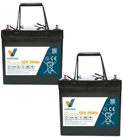 Elektromobil-Akku passend für Dietz Agin 6 km/h ÖPNV 24V 2 x 12V 56Ah – Voltrana Ersatzakku