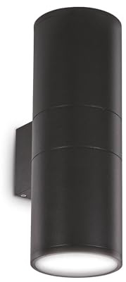 Ideal Lux Outdoor Wandleuchte GUN BIG, Up/Down, 2-flammig, 2xE27, IP54, schwarz