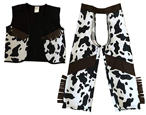 StoryBook Wishes Classic Cowboy Chaps & Vest or Cowboy Chaps & Vest and Hat (Choose Style and Size)
