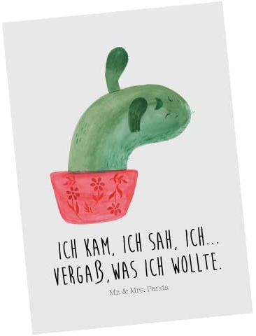Mr. & Mrs. Panda Postkarte Kaktus Mama - Geschenk, Büro, Geburtstagskarte, Ansichtskarten, Kakteen, Quote, Ärger, Einladung, Kaktusliebe, Dankeskarte