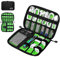 DAMIGRAM Accesorios Electrónicos Bolsa De Viaje Impermeabile de Nylon Organizador de Cable Electrónico para USB Cables, Disco Flash, Cargador, Banco de Energía