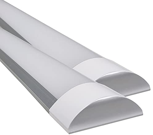 LED ATOMANT Pack 2x Pantalla Luminaria LED integrado, 60cm 20W, CCT (Selector de Color Blanco Calido, Neutro y Frio), 2000 lumenes