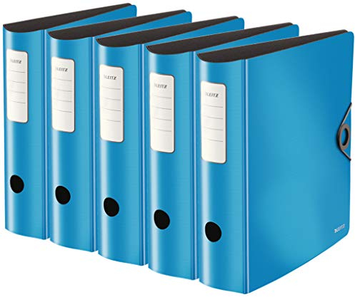 Leitz Qualitäts-Ordner ActiveSolid 104710 (Hellblau, 5er Pack)