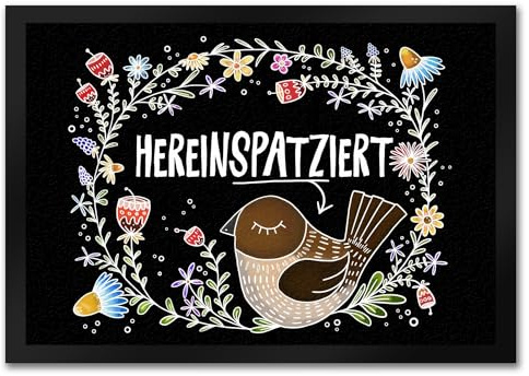 trendaffe - Hereinspatziert Fußmatte mit Vogel Motiv