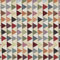 Kt KILOtela - Polsterstoff, Dekostoff, Gobelin Jacquard, Polsterung für Stühle, Sofas, Möbel, 330 gr/m², Modische Accessoires, Tischdecke, Vorhang, Dekoartikel, Dreiecke, Mehrfarbig, Beige ─ 1 Metre