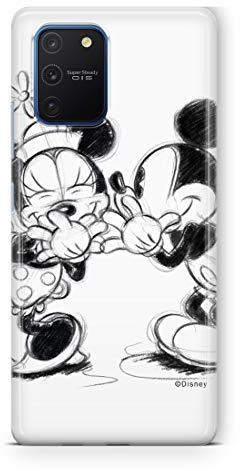Original und Offiziell Lizenziertes Disney Minnie und Mickey Maus Handyhülle für Samsung S10 Lite, Samsung A91, Case, Hülle aus Kunststoff TPU-Silikon, schützt vor Stößen und Kratzern