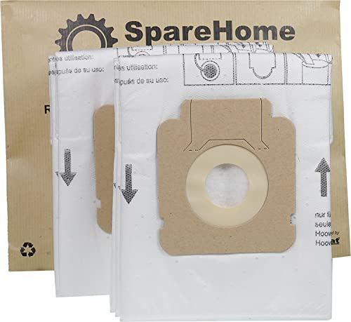 SpareHome® 10 Sacs Haute Filtration pour Aspirateur Hoover | Brave | Capture | Flash | Freespace | Greenray | Sprint |