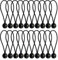 Bungee Cords Set of 20 Pieces – 8 Inch Multifunctional Bungee Straps – Reusable Elastic Tarp Rope Ties – Heavy Duty Durable Construction – Ideal for Tents, Tarpaulin, Flag Poles. Set by MYPURECORE