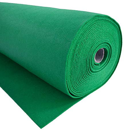 Waschbarer Bastelfilz 1,5mm 27 Farben Meterware Filz Zuschnitt ab 1m x 90cm Dekofilz Filzstoff, Farbe:seegrün