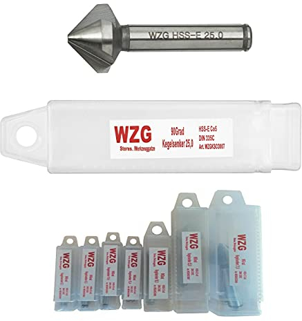 HSS E Co5% Kegelsenker Senker 90°Grad Cobald Entgrater WZG 6,3 bis 31,0mm bitte die Größe in der Auswalliste Wählen!!(Kegelsenker Satz 7 Teilig 6,3-25mm)
