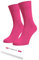 ONESCK Calzini in cotone super morbido dai colori vivaci in tinta unita per uomo e donna, Rosa acceso, 8-12