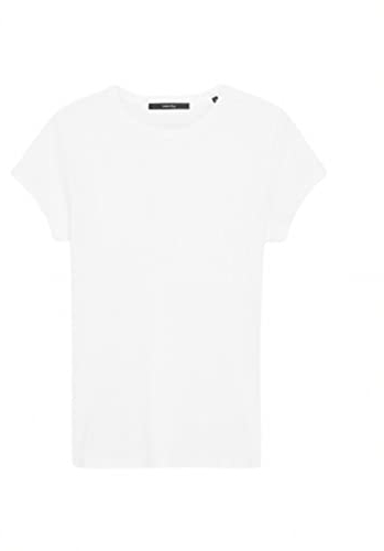 someday Damen Kurzarmshirt | Rippshirt KLEOH Slim aus BCI Cotton Mix White, 38