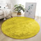 Lifup Teppich Shaggy Anti Rutsch Pflegeleicht, Rund Langflor Teppich für Wohnzimmer Schlafzimmer Kinderzimmer Gelb 60 cm