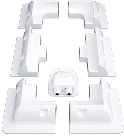 KLLsmDesign Fissaggio per Pannelli solari con Dadi e Viti per Teli da Tetto, staffe di Montaggio per Barre, Camper, pareti e Altri Supporti per Tetto Fuori griglia (ABS 7pcs, White)
