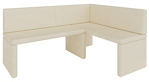 Eckbank Akiko Corner Bench - Eckbankgruppe für Ihrem Esszimmer, Küche modern, Sitzecke, Essecke. Perfekt für Küche, Büro und Rezeption. Solide und Starke Verarbeitung. (Soft 18, 196x142cm rechts)