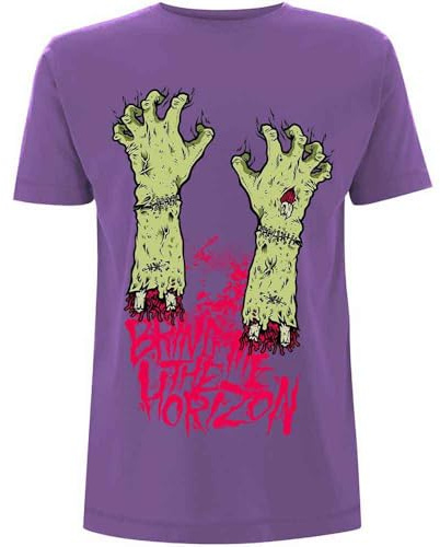 Bring Me The Horizon Men's Zombie Hands BMTH T-Shirt Purple