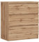 3E 3xE living.com Komodenschrank mit 3 Schubladen, Farbe: Wotan Eiche, A: 70 x 78 x 39 cm