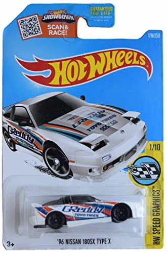 Hot Wheels '96 Nissan 180SX Type X, HW Speed Graphics 1/10 [White]