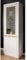 Lomadox Vitrine Vitrinenschrank Schrank Standvitrine Massivholz Kiefer massiv weiß Weiss 61,5 cm