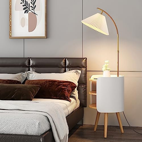 Nightstands with Wireless Charging Station,Side Bed Table with Light,Modern Nightstand,Decoration for Bedroom,Bedroom Dresser and Nightstand Set,for Bedroom,Living Room,Sofa ( Color : White , Size : W