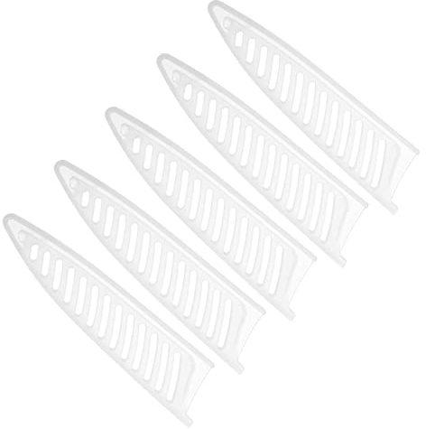 PATIKIL 4 Plastik Messer Cover 5 Pack Hülsen Messer Kantenschutz Klinge Beschützer Messer Scheide für Küche Chef Stil 1 Weiß