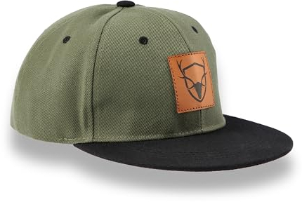 Royal Hunter Basecap I Hirsch mit Leder-Patch I Outdoor Cap Herren I Flexfit Cap I Snapback I Basecap Herren I Jagdkappe I Jäger Zubehör I Kappe Herren I Geschenk für Jäger