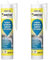 Mastic silicone neutre résistant aux moisissures, Gris Béton, 300 ml, weberseal tile (Lot de 2)