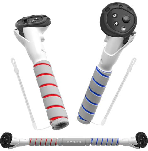 Zybervr Controller Extensions Gorilla Tag Long Arms for Quest 3S for Quest 3, Enhance VR Gaming Accessories, Handle Sticks for Quest 3S for Quest 3 Beat Saber Golf Club Baseball