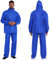 Navis Marine Set di tuta antipioggia da uomo, impermeabile e robusto, con cappuccio regolabile, elastico in vita per lavoro e attività all'aria aperta WS-001, Blu, XL