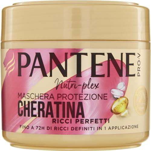 Pantene Pro-V Maschera Capelli, Protezione Cheratina, Ricci Perfetti, Fino A 72h Di Ricci Definiti In 1 Applicazione Per Ricci Crespi, Ribelli, 300 ml