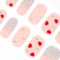 DANNI & TONI Halb ausgehärtete Gel Nagelfolien (Sweet Love) Rotes Herz Glänzend uv Gel Nagelfolie Nagelsticker Nageldesign Nagelfolie Selbstklebend Wraps 28 Aufkleber