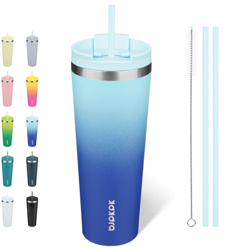 BJPKPK 780 ml Coffee Tumbler with Straw, Insulated Stainless Steel Cup