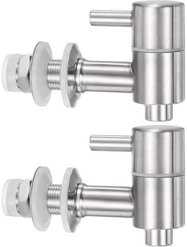 sourcing map Boquilla de Repuesto para Dispensador de Bebidas 2 Juego Grifos de Repuesto de Acero Inoxidable para Dispensador de Agua para Fiestas Reunión Familiar 16x9.5mm Plateado