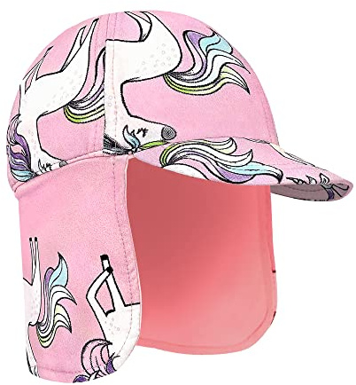 Gifts Treat Kinder Legionäre Hut, UPF 50+ Sonnenschutz Schwimmkappe Flap Hat im Dinosaurier-Muster für Kinder, Jungen Sonnenhut mit Nackenschutz