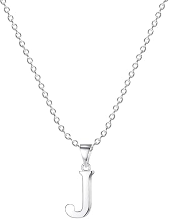 Damen Halskette mit Buchstaben Anhänger J Silber Initialien Kette Edelstahl Buchstabenketten Personalisiere Silber Y Kette für Frauen Mädche
