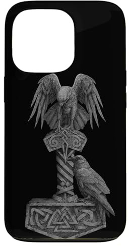 Wikinger nordische Mythologie Thors Mjolnir Odins Huginn & Muninn Hülle für iPhone 13 Pro
