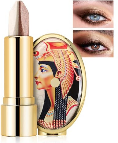 Boobeen Glitter Eyeshadow Stick, doppio colore matita ombretto cremoso altamente pigmentato pastello ombretto nudo, shimmer sfumature gradienti