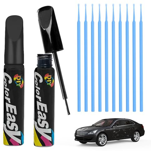 Asheyya 2PCS Black Car Touch Up Paint Pen, Professional Car Scratch Repair Pen