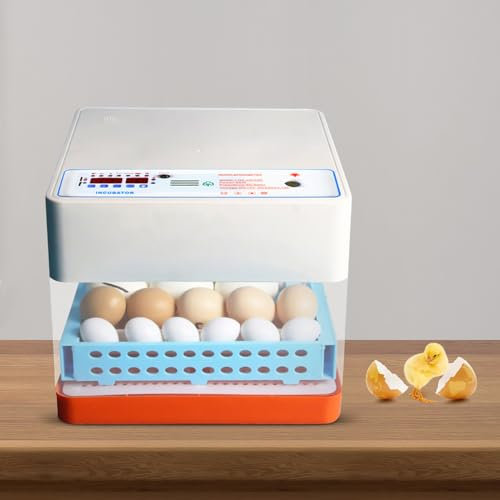 24 Eier Vollautomatische Brutapparat, Flächenbrüter Brüter Inkubator Automatisches Drehung Brutautomat 28,5 X 27,5 X 23,5cm