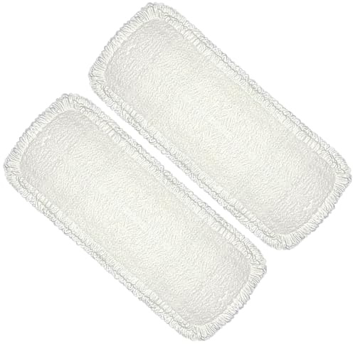 Okaei PureWhite Microfibre Mop Cover 40 cm Microfibre Loop Cover for Floor Mop, Mop and Floor Cleaner, Pack of 2