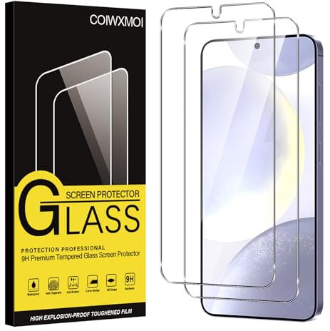 Coiwxmoi Verre Trempé pour Samsung Galaxy S24 Plus 2 Pièces, Film de Vitre Protection écran Dureté 9H Anti Rayures Sans Bulless Ultra Transparent HD Haute Sensibilité Protecteur D'écran