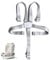 5 Punkt Gurt für Stokke Tripp Trap Hauck Hochstuhl,Sicherheitsgurt Baby Geschirr Kinderwagen Zubehör,Stuhl Kinderschutzgurt Bands Child Safety Harness Kinder Bollerwagen Cares Ersatzteile (Weiß)