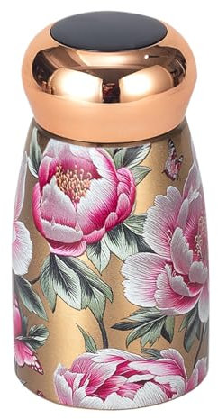 Oldmoom Gourde Isotherme - Gobelet Femme Compact en Acier Inoxydable,Tasses et Mugs pour Voyage, Bureau, École et Randonnée Extérieure