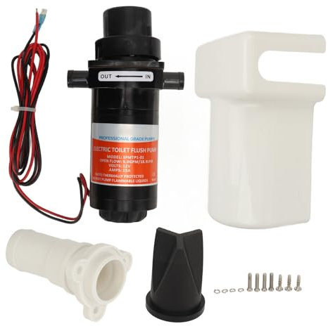 Torvex Waste Pump, Electric Toilet Macerator Pump for Boat Yacht Toilet System, Self Priming Sewage Pump Unit (12V 15A (flujo máximo: 5.5 GPM/18.9 LPM))