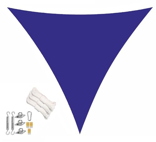 Curved Triangle Sun Shade Sail - Permeable Tear & Rust Resistant Canopy for Outdoor Patio Pergola & Garden Privacy - Shade Cover for UV Protection